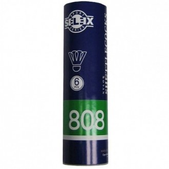 Selex 808 6`lı Badminton Topu Mantar Başlı Naylon